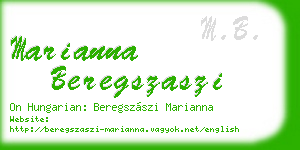 marianna beregszaszi business card