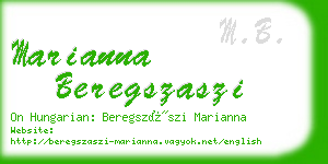 marianna beregszaszi business card